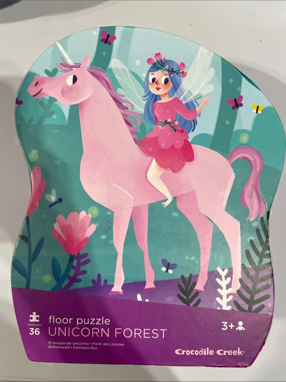 Unicorn Forest Floor Puzzle — Pink Unicorn